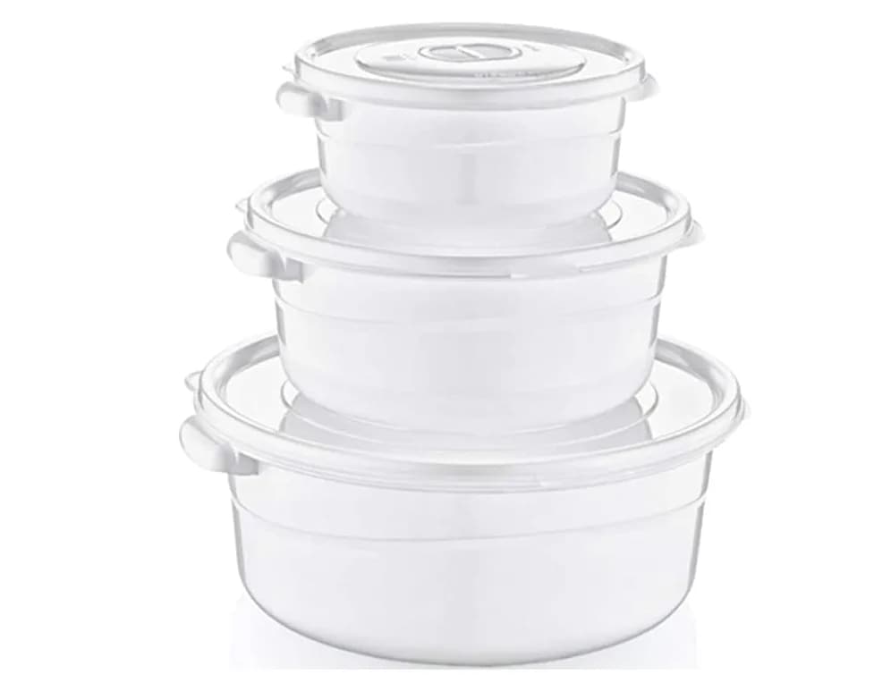 طقم تبروير مدور 3 قطع (2+1+0.5) لتر Microfresh 4