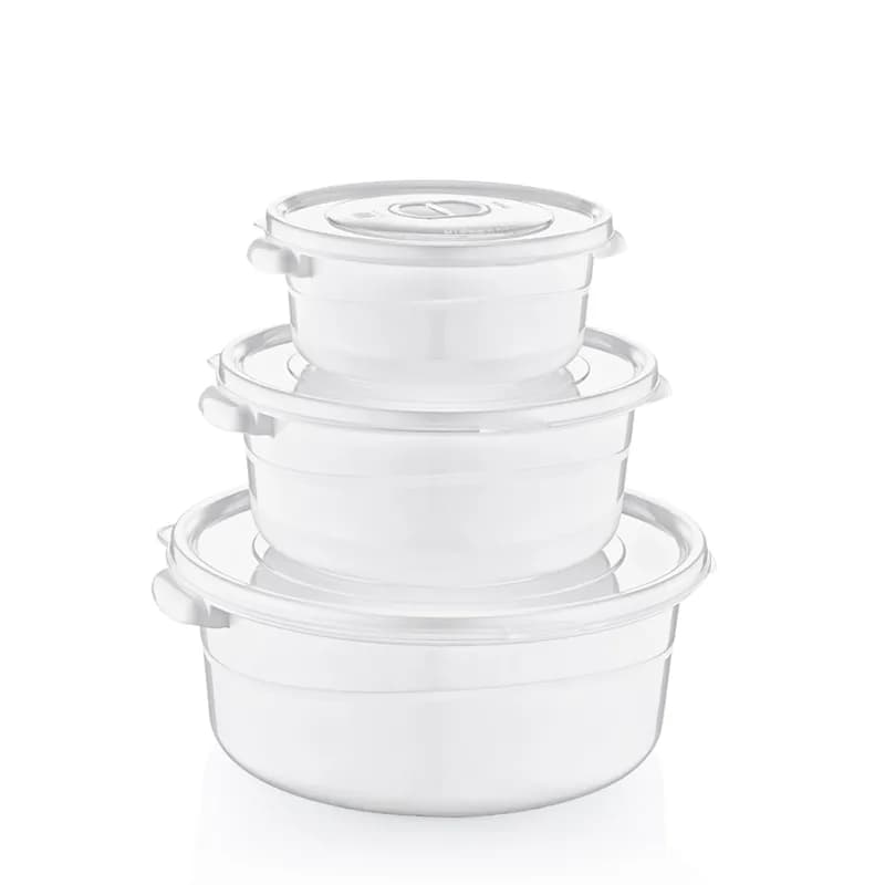طقم تبروير مدور 3 قطع (2+1+0.5) لتر Microfresh